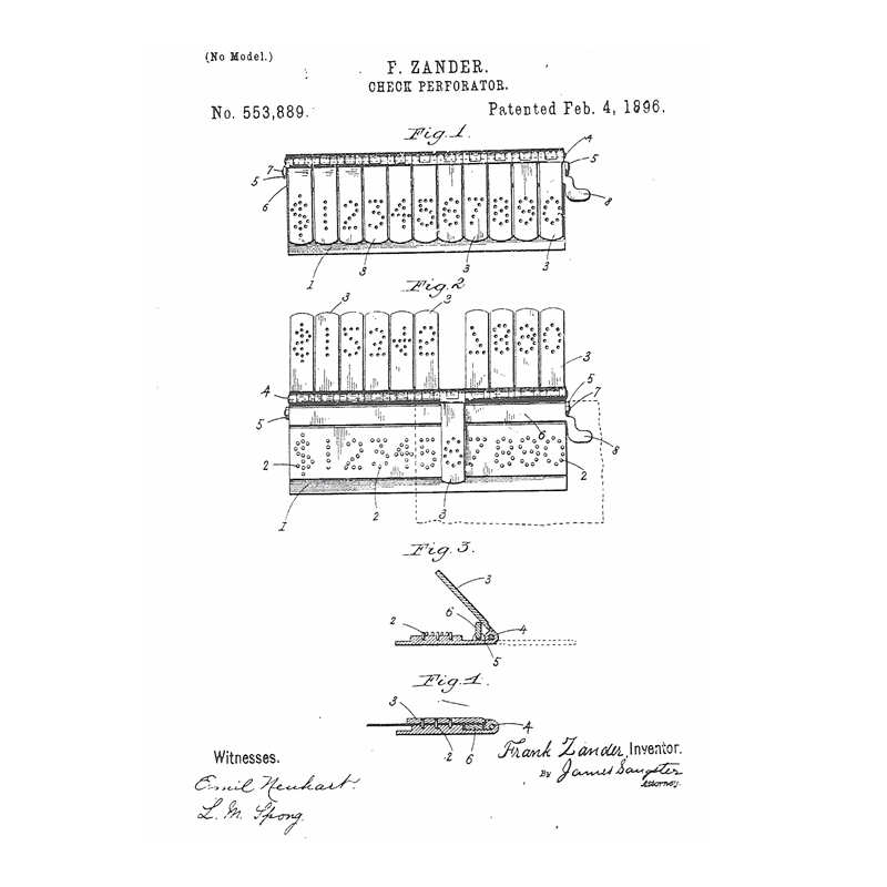 Zander Check Protector circa 1896